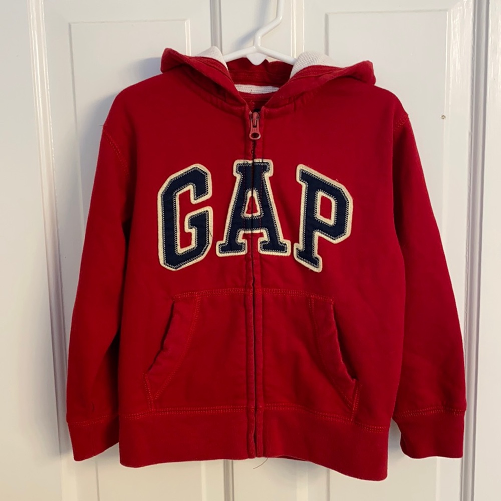 Gap Zip Up Hoodie with Waffle Knit Lined Hood - Picture 1 of 3